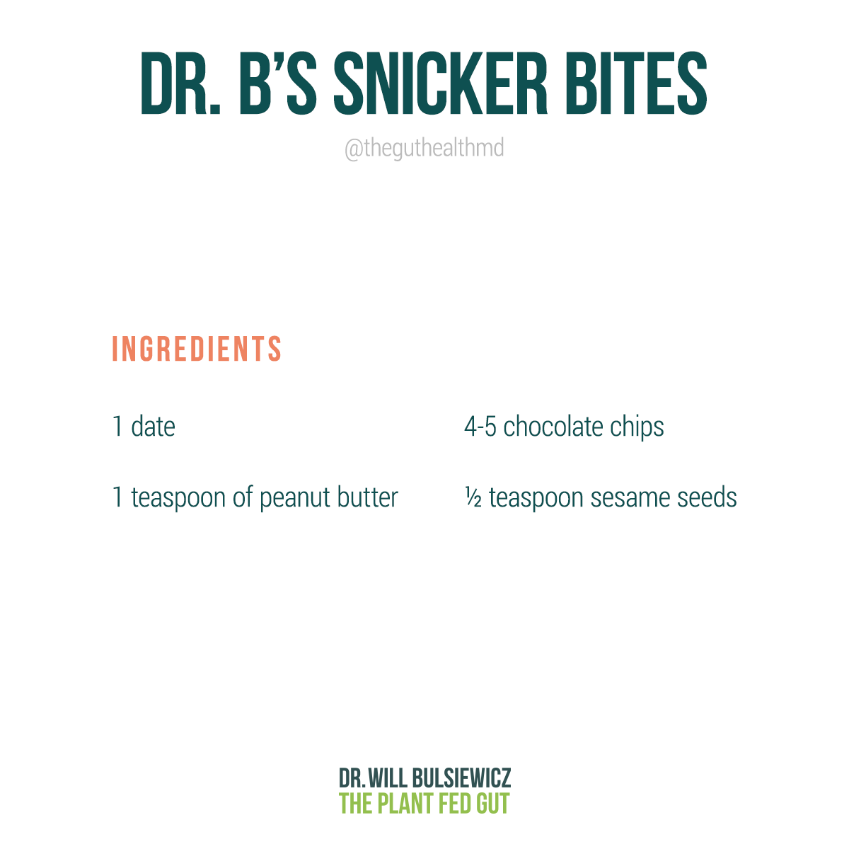 Snicker Bites Recipe 2 - Bulsiewicz - Square